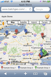 IPhone and Android users will have no trouble using your maps